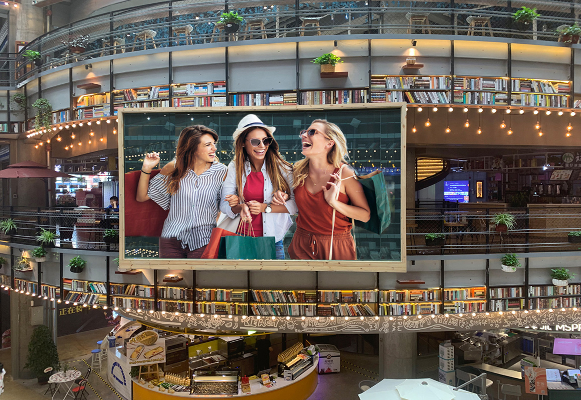 transparent led screen for mall