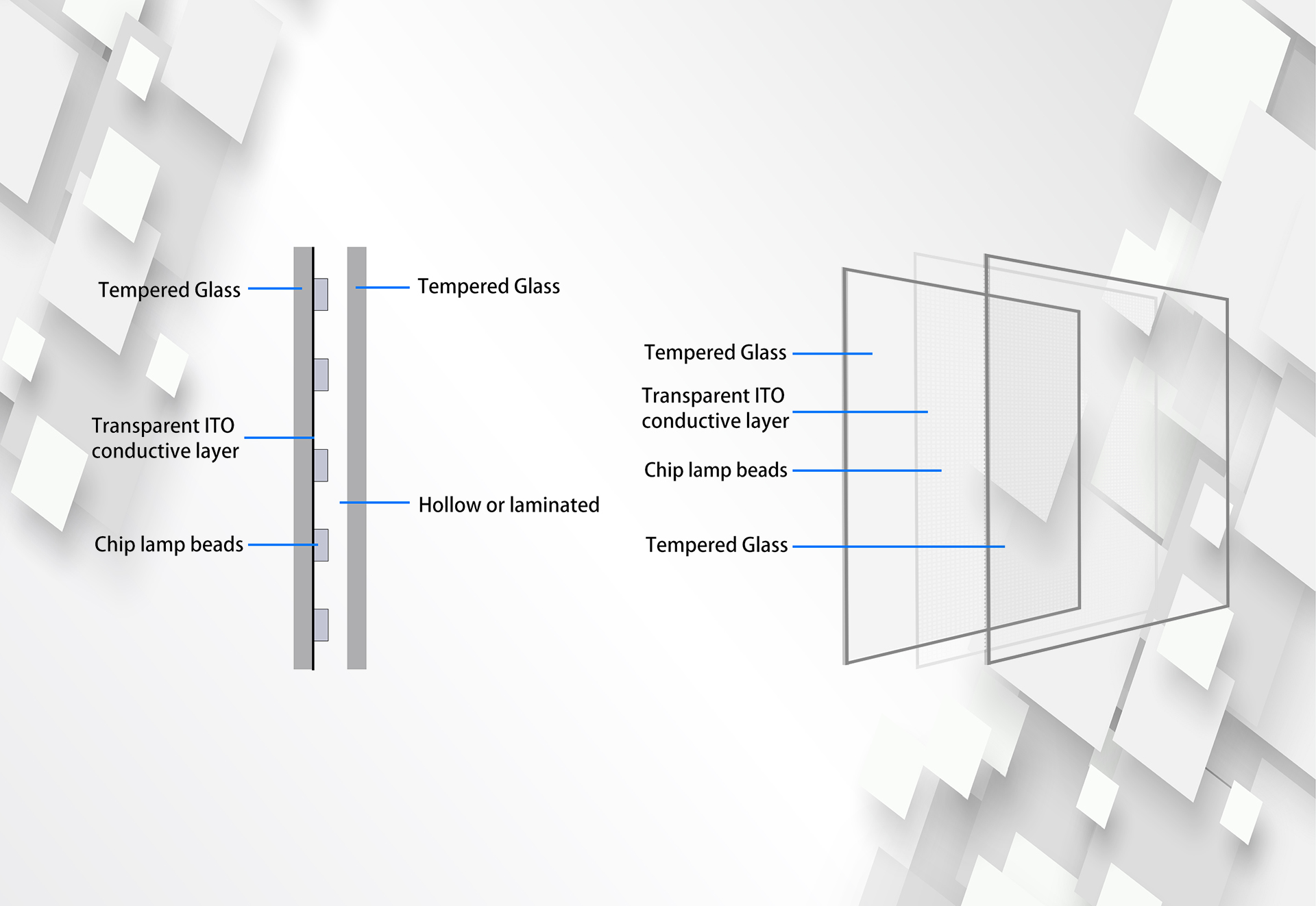 glass led screen cabinet 
