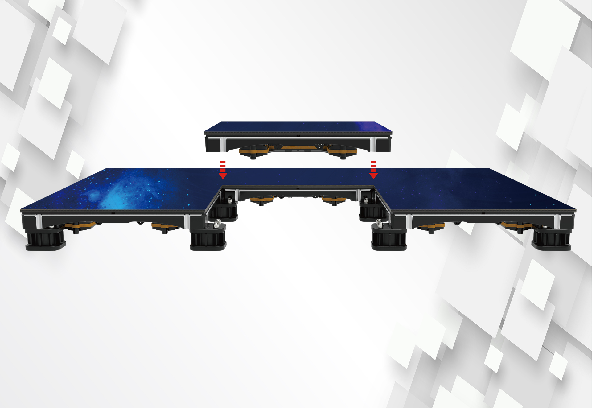 splicing floor led wall screen