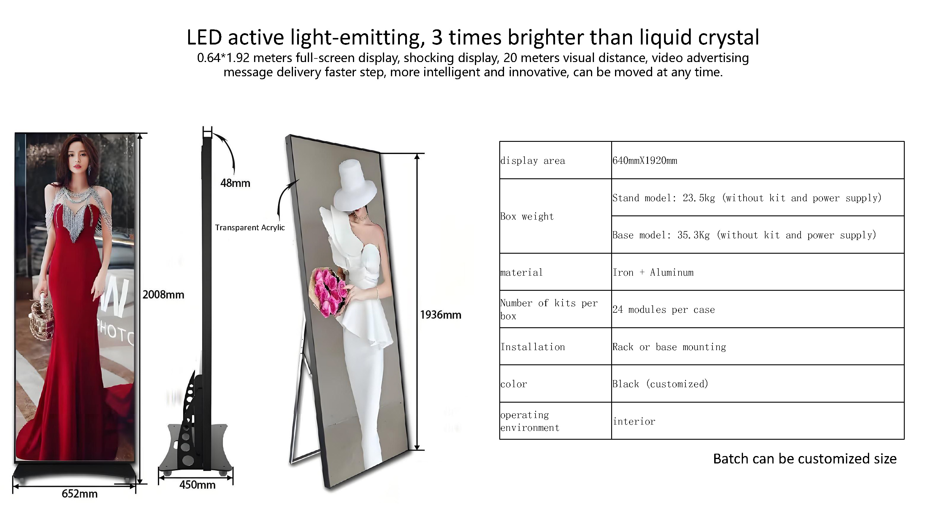 Mobile Poster LED Screen specifications