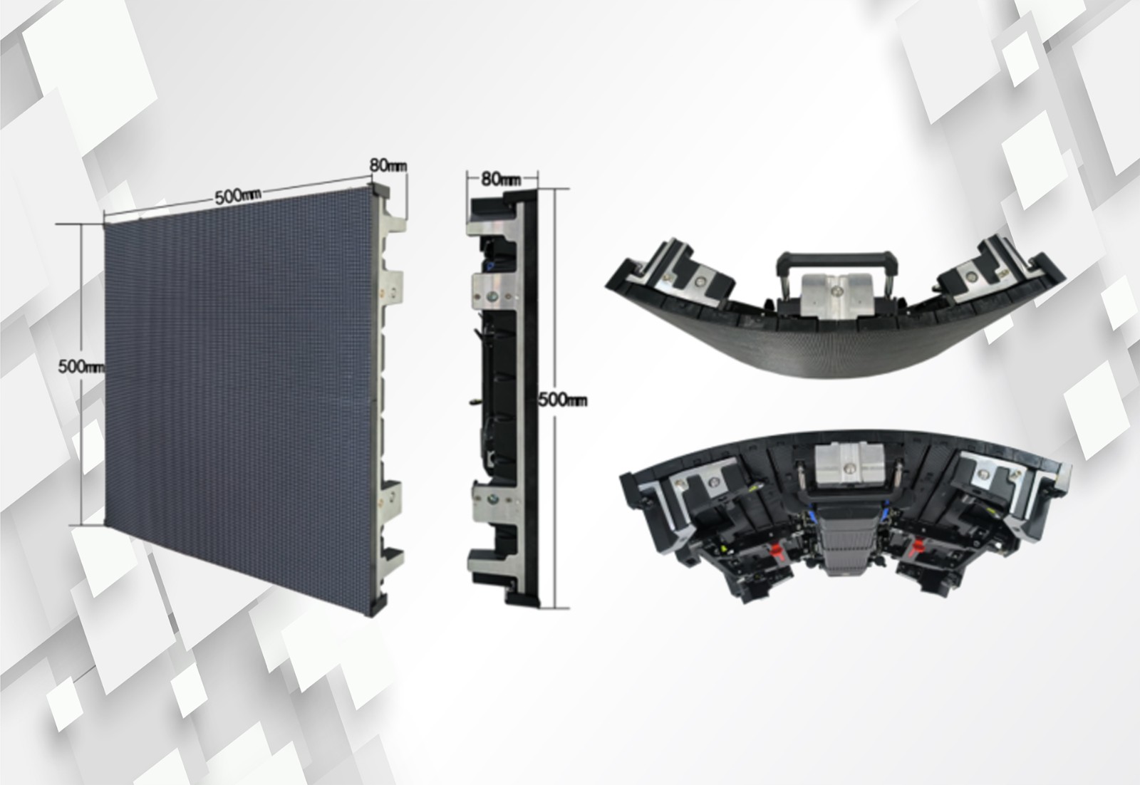 flexible led video wall cabinet