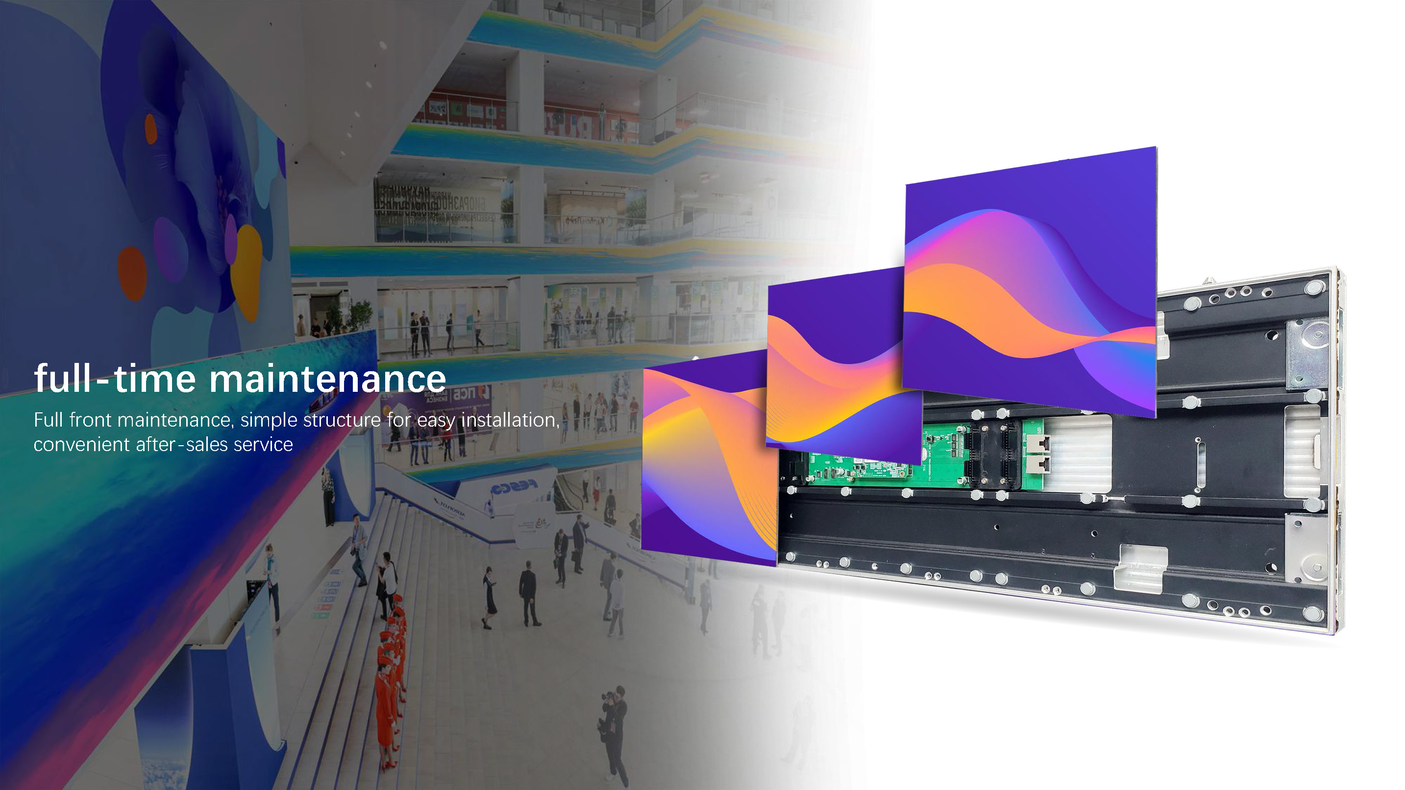 convenient service led sceen cabinet