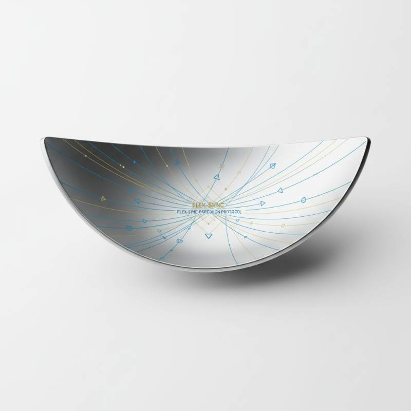 Technical diagram showing Flex-Sync Precision Protocol alignment on a curved surface Technical diagram showing Flex-Sync Precision Protocol alignment on a curved surface