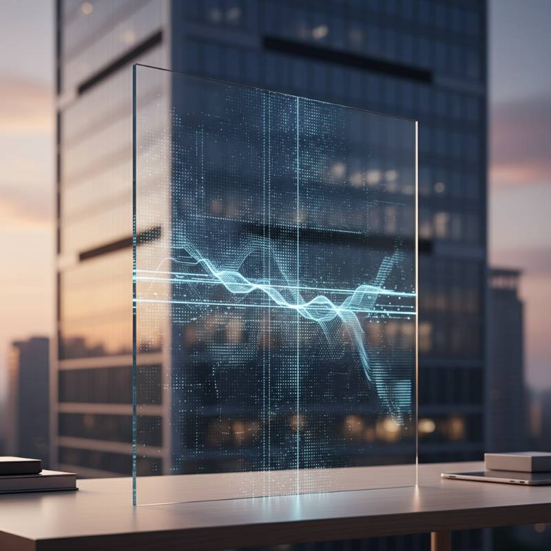 Micro-LED film on glass transparency Micro-LED film on glass transparency