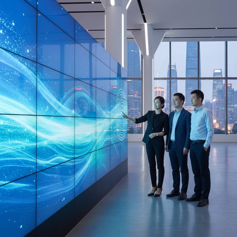 Interactive touch screen LED wall
