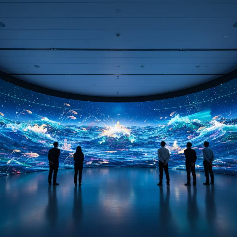 3D Curved LED Wall AIGC Ocean 3D Curved LED Wall AIGC Ocean