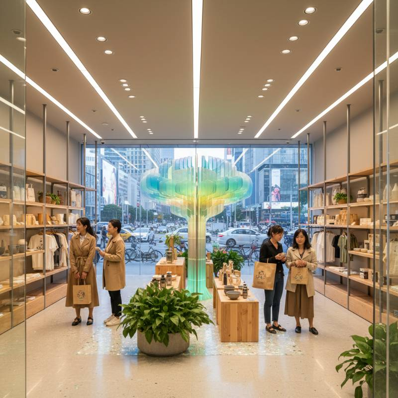 Modern eco-friendly retail store with LED Modern eco-friendly retail store with LED