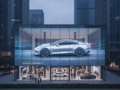 Luxury Auto Showroom Transparent LED Display Solutions