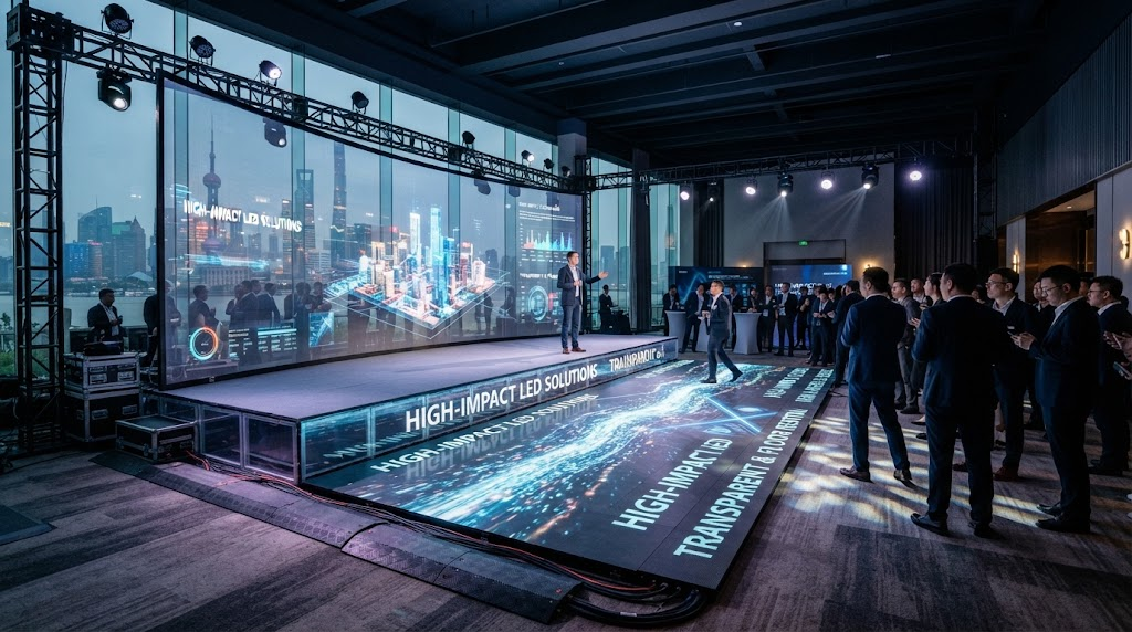 High-Impact Transparent & Floor LED Rental Solutions High-Impact Transparent & Floor LED Rental Solutions