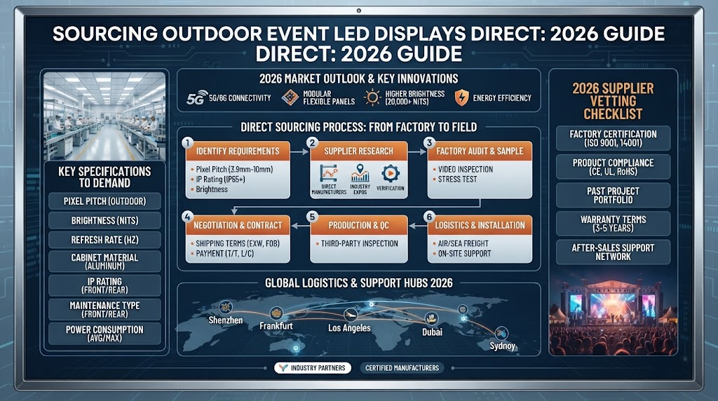 Sourcing Outdoor Event LED Displays Direct: 2026 Guide