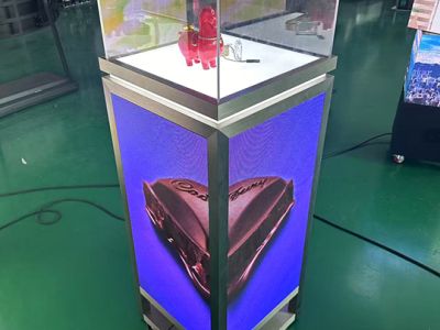 2026 New Customized 3D P1.86 and P2 GOB LED Shop Showcase Four-Face LED Display Cabinet